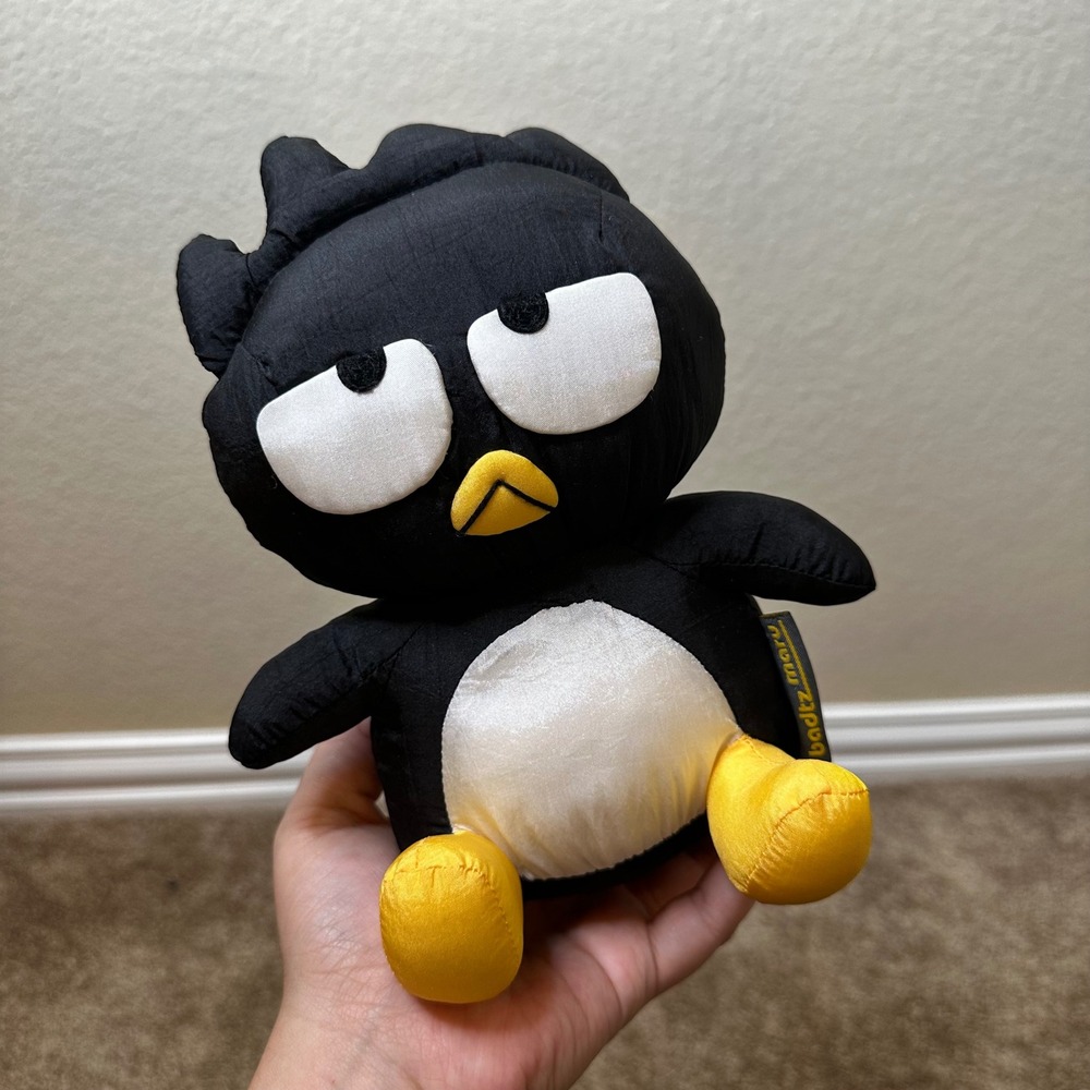 Sanrio Badtz-Maru Plush Vintage 2004 Black Penguin‎ Stuffed Toy 8 inch